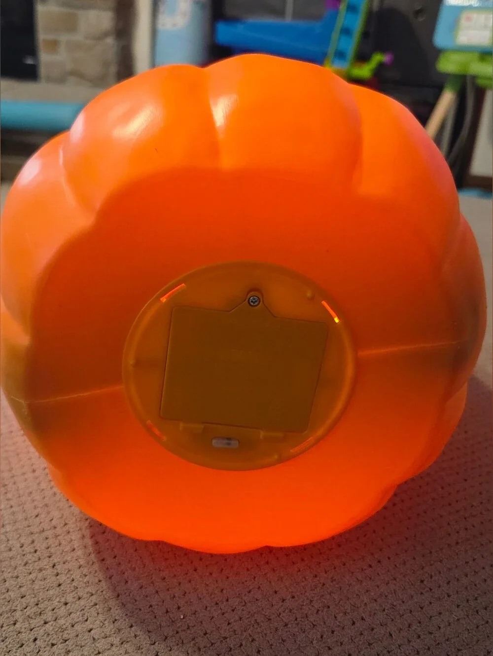 Orange Light up Pumpkin with Timer. Decorative Prop - Halloween Fall Decor.